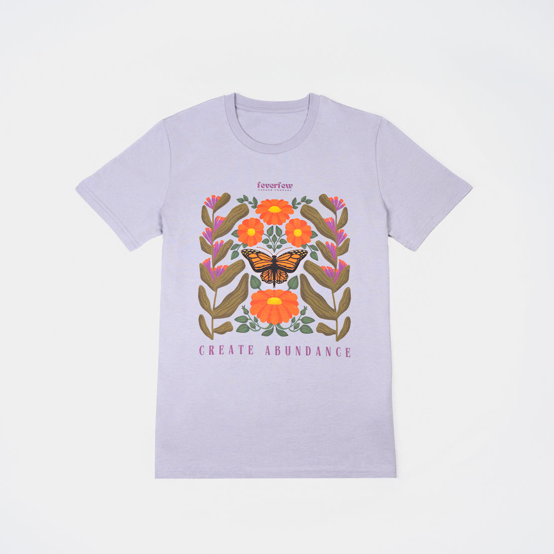 Organic T-shirt UK | Garden T-shirt Lavender by Feverfew Garden Co.